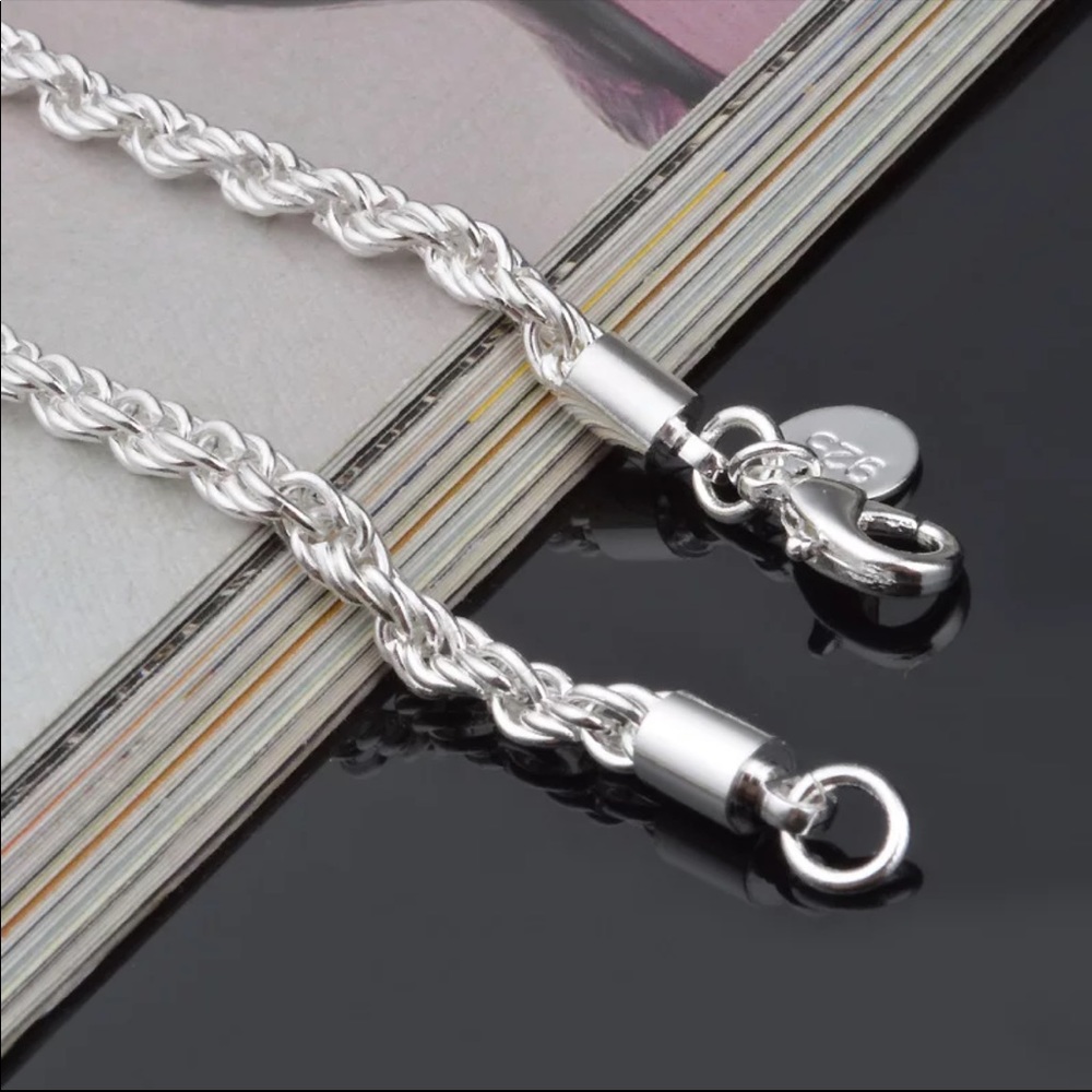 NEW 925 Sterling Silver Twisted Rope Bracelet - Picture 6 of 6